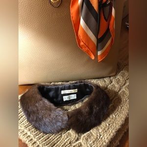 Vintage Mink Fur mahogany Collar